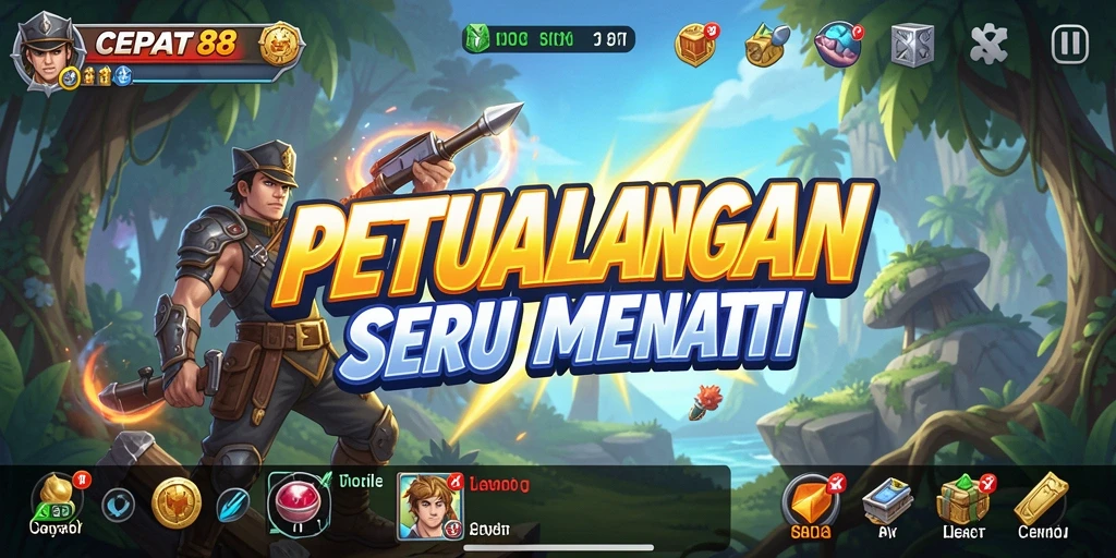 Tampilan gameplay seru dan mendebarkan di CEPAT88.