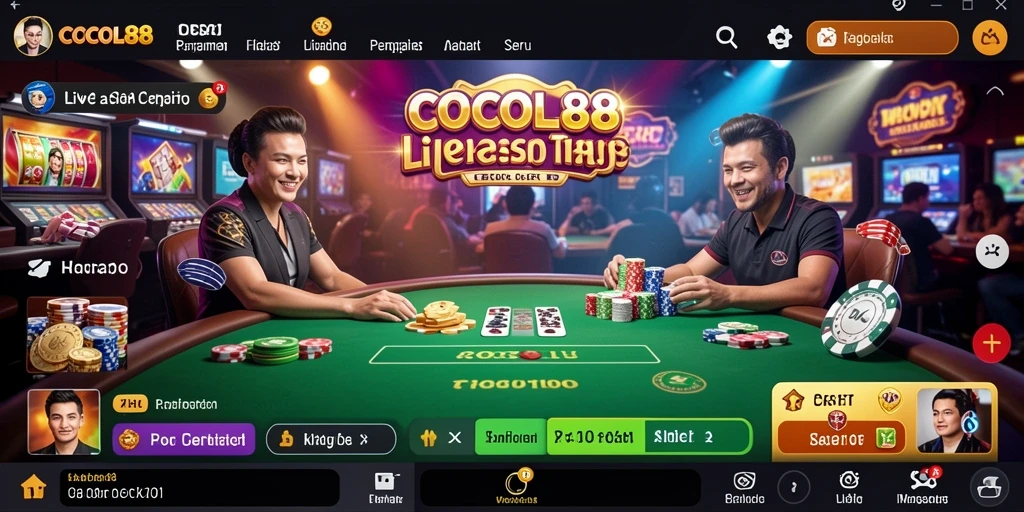 Tampilan menarik dari gameplay COCOL88 di Live Casino.