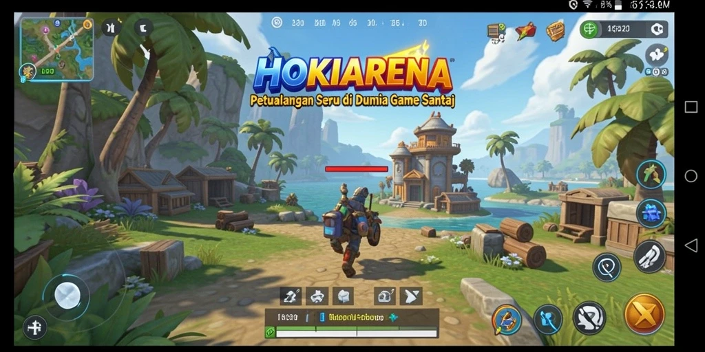 Gameplay HOKIARENA yang penuh warna dan seru.
