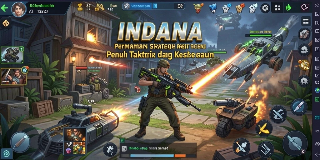 Tampilan gameplay INDAAA yang mendebarkan dan penuh strategi.