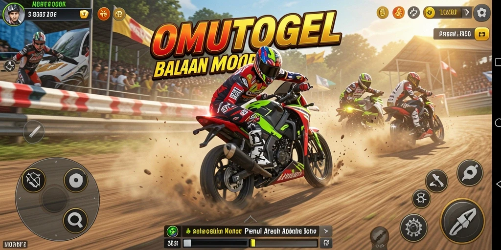 Gameplay mendebarkan di OMUTOGEL dengan grafik motor racing yang mengagumkan.