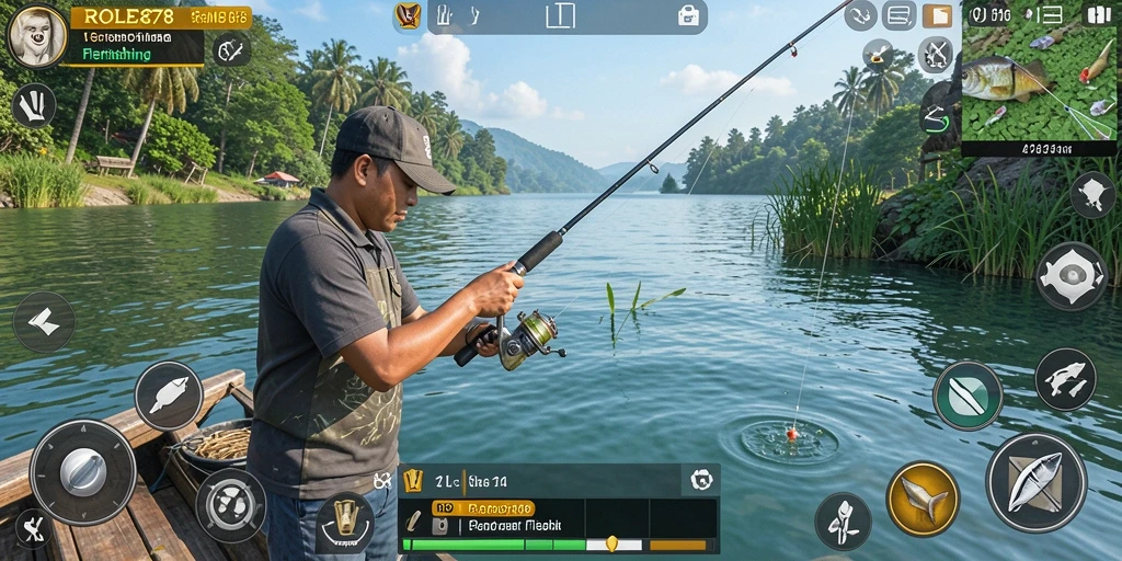 Tampilan permainan fishing yang menarik dalam ROLEX878.