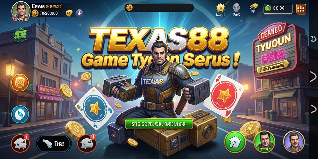 Screenshot gameplay TEXAS88 yang menampilkan aksi Tycoon yang intens.