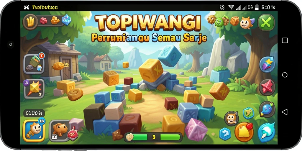 Tampilan gameplay seru dari TOPIWANGI dengan berbagai teka-teki menantang.