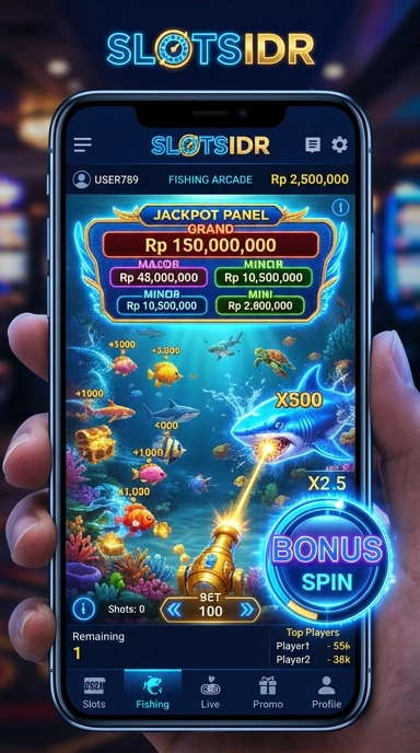 Tampilan utama aplikasi slotsidr yang menarik dan mudah digunakan.